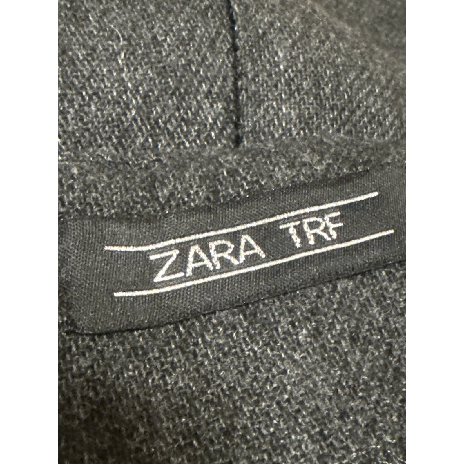 Zara Black Wool Pleated Buckle Belt Strap Gothic Punk A Line Mini Skirt Size 4 - Image 4