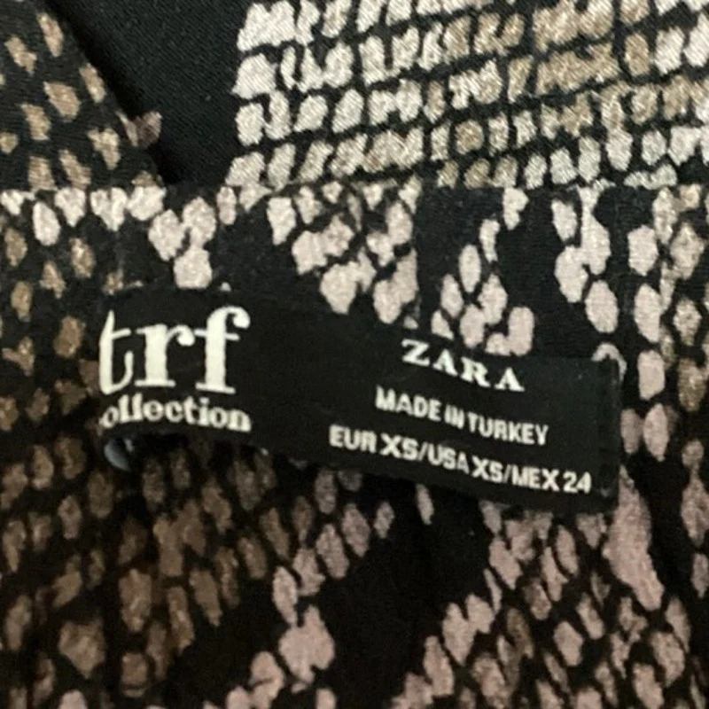 Zara Brown Snake Animal Print High Waist Straight Pencil Knee Length Skirt Sz XS - Image 5