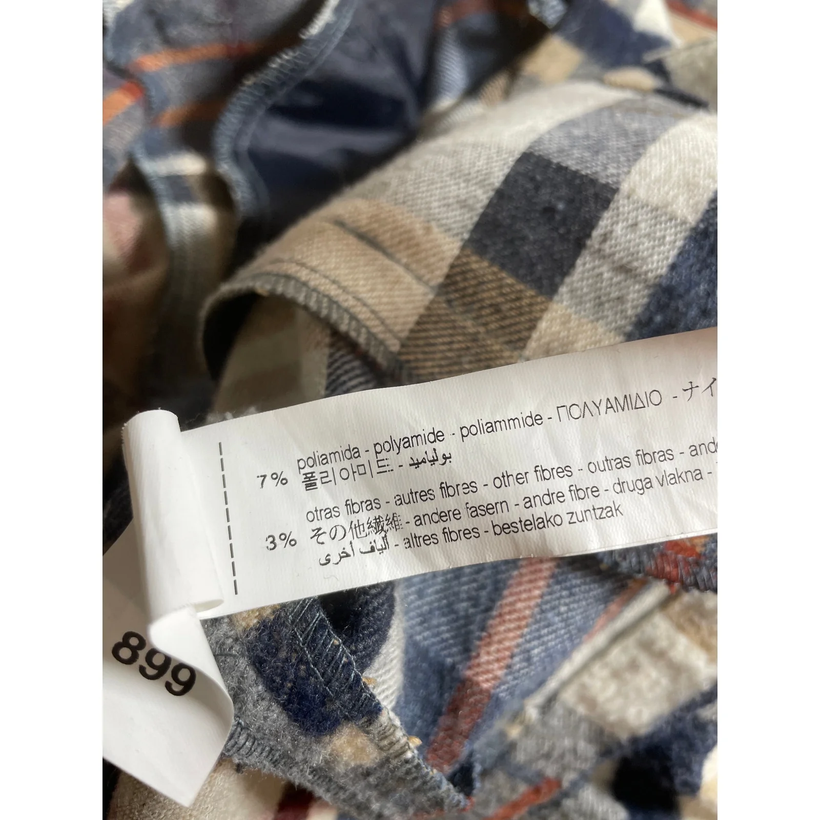 Zara Brown Wool Plaid Check Collared Long Sleeve Button Down Shirt Coat Jacket S - Image 6