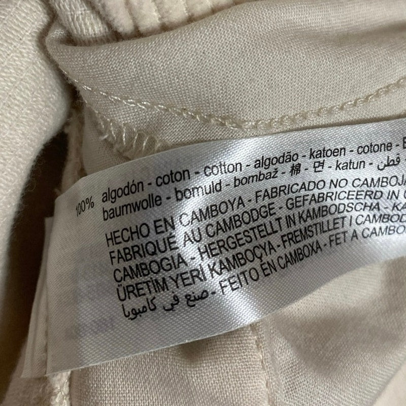 Zara Cream Beige Corduroy Long Sleeve Button Down Pocket Shirt Jacket Top Sz XS - Image 4