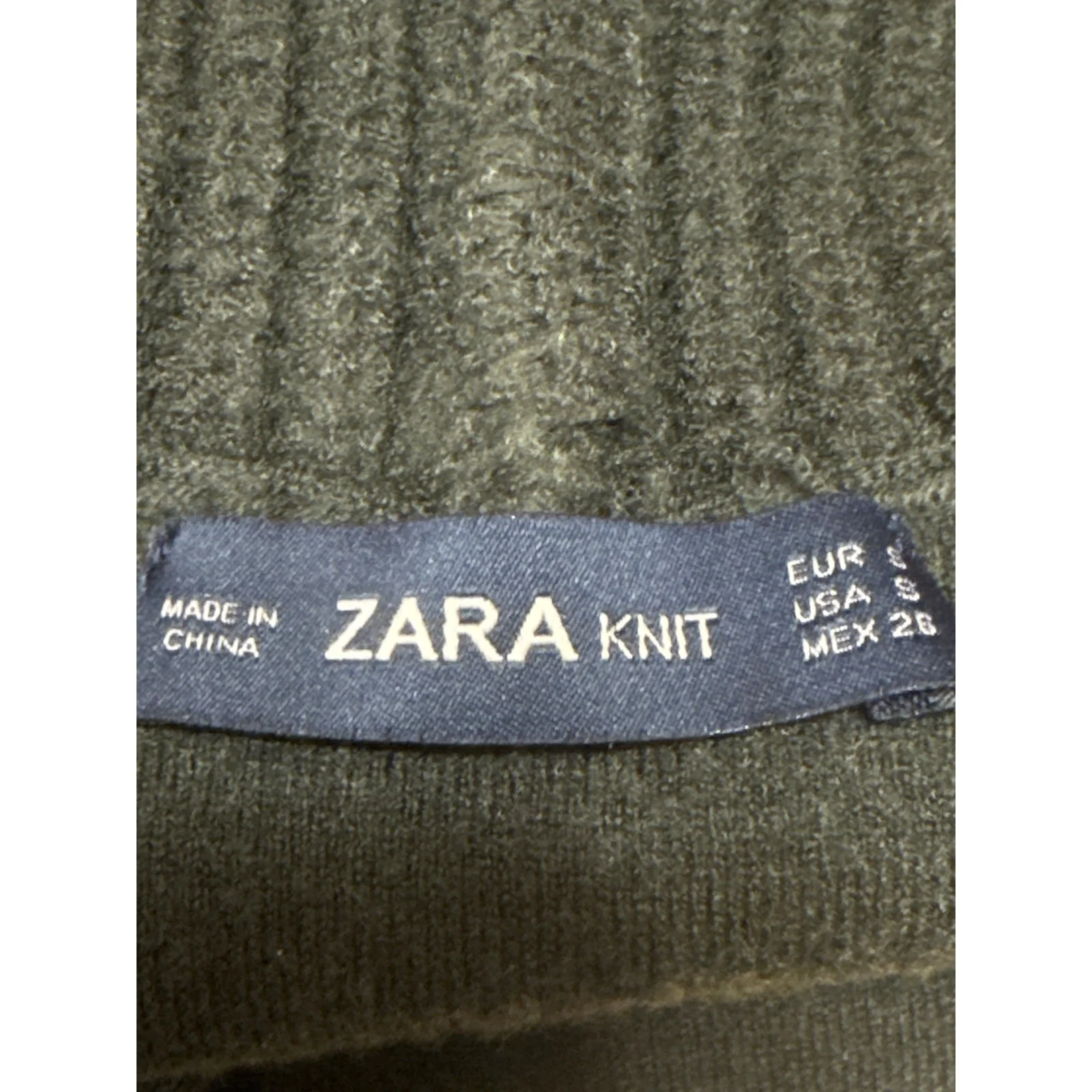 Zara Green Sleeveless Knit Tank Top & Mini Skirt Yoga Athletic Activewear Set S - Image 4