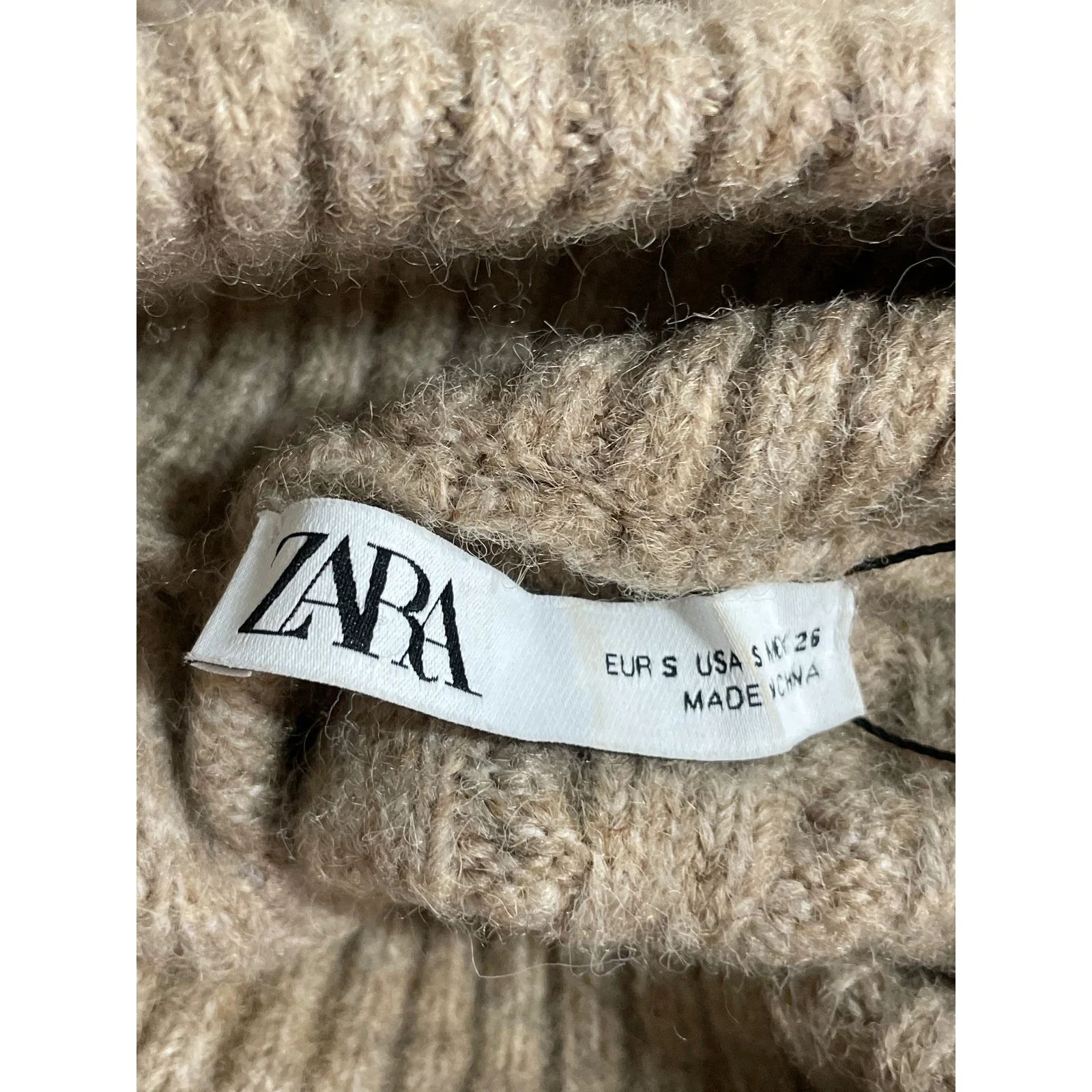 Zara Jewel Womens Wool Rhinestone Sleeveless Turtle Neck Crop Sweater Vest Top S - Image 5
