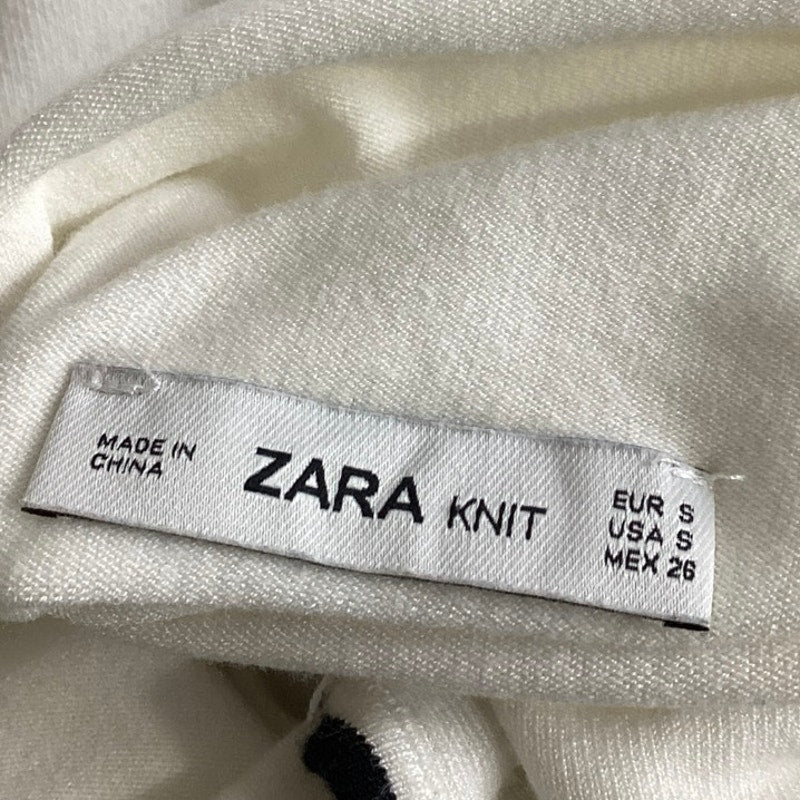 Zara Knit White Black Turtleneck Sleeveless Pullover Sweater Vest Top Size S - Image 4