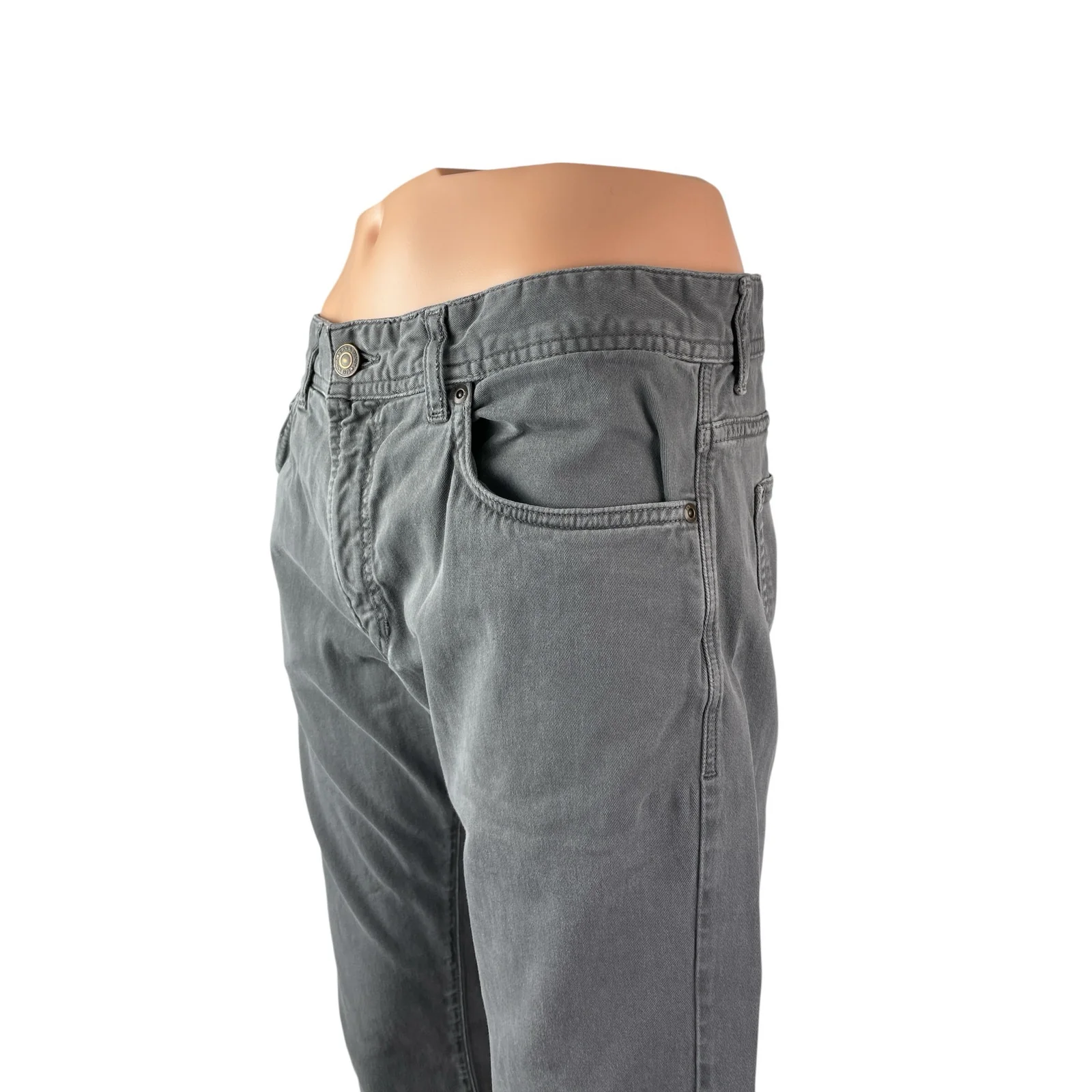 Zara Men's Gray High Waisted Classic Slim Skinny Straight Denim Jeans Pants 34 - Image 2