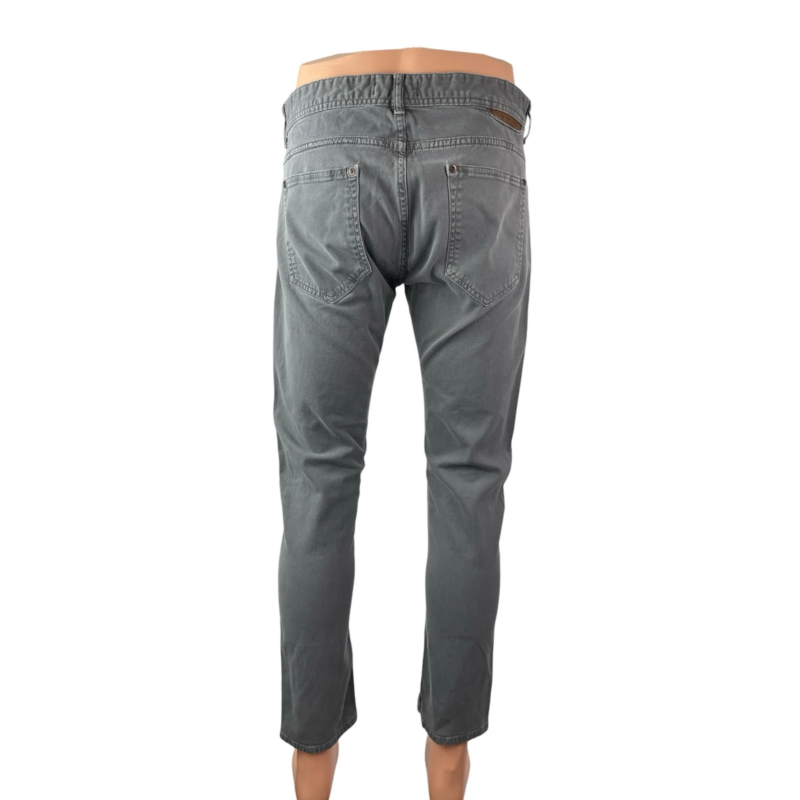 Zara Men's Gray High Waisted Classic Slim Skinny Straight Denim Jeans Pants 34 - Image 4