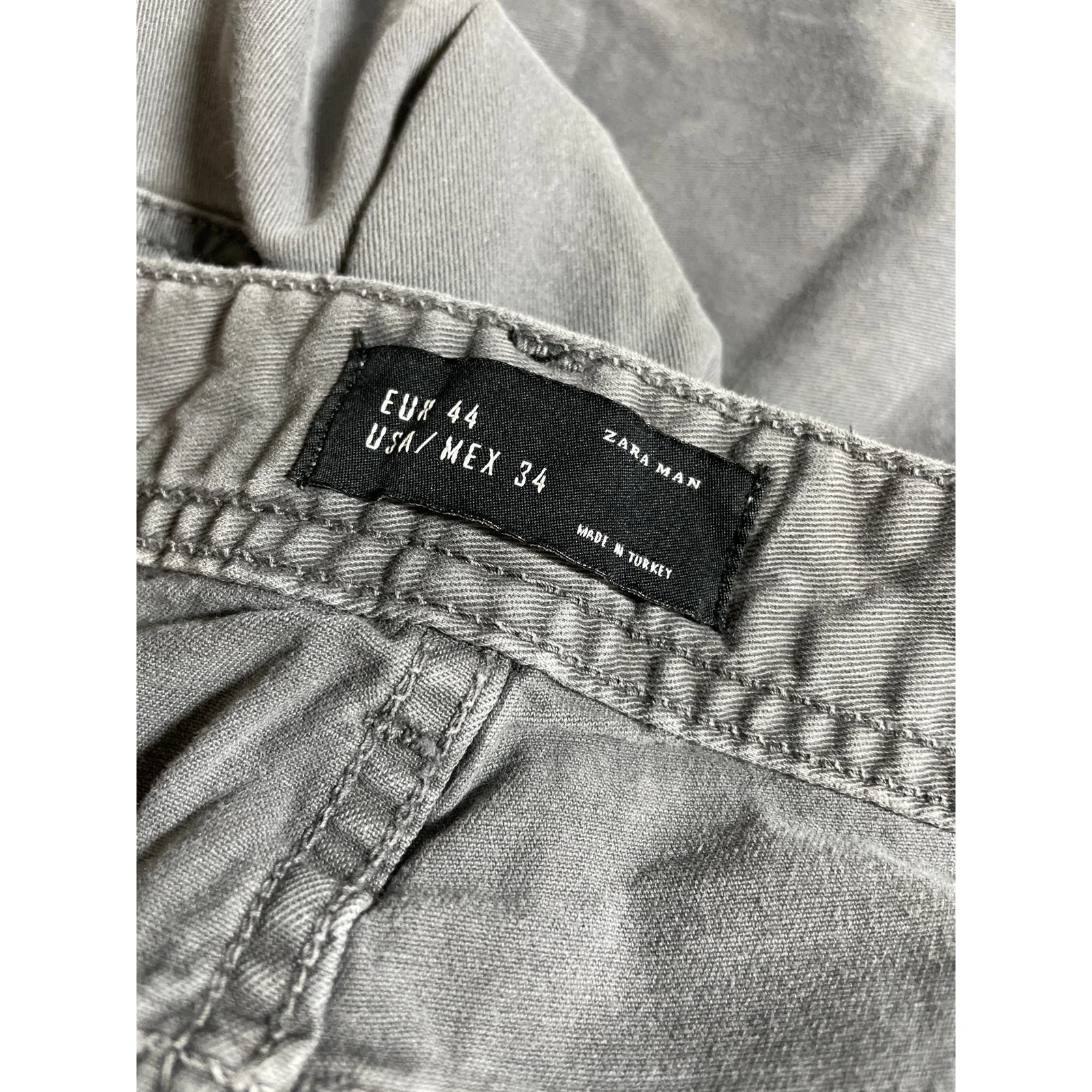 Zara Men's Gray High Waisted Classic Slim Skinny Straight Denim Jeans Pants 34 - Image 5