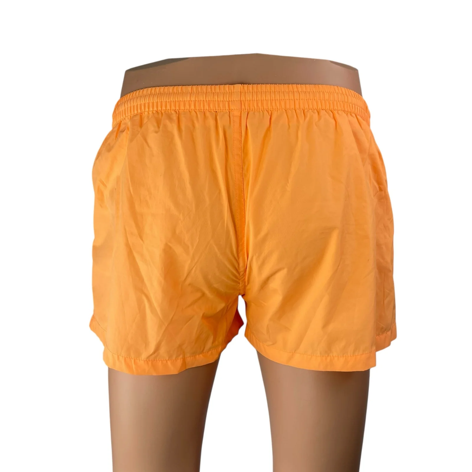 Zara Men's Orange High Waisted Drawstring Elastic Waist Mini Boxer Shorts Size M - Image 2