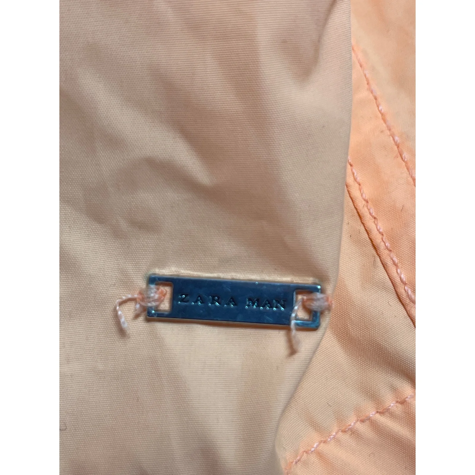Zara Men's Orange High Waisted Drawstring Elastic Waist Mini Boxer Shorts Size M - Image 4
