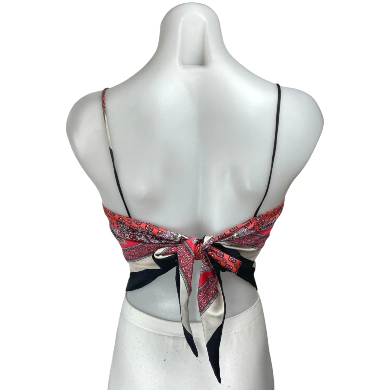 Zara Multicolor Floral Paisley Bandana Sleeveless Cami Tank Crop Top Size XS - Image 2