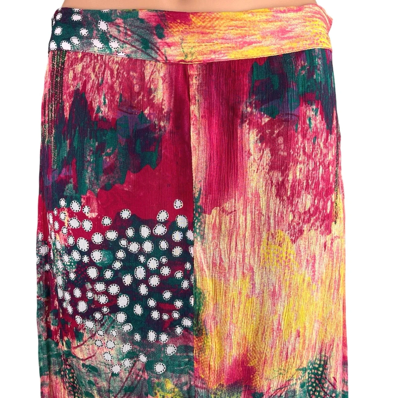 Zara Multicolor Peasant Gypsy Hippie Boho Straight High Waisted Maxi Skirt Sz S - Image 3