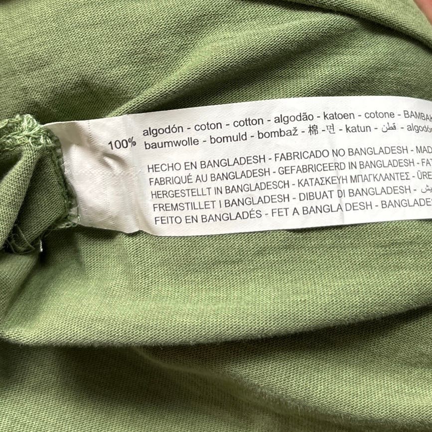 Zara NWT Green Cotton Cuffed Short Sleeve Crew Oversized T-Shirt Midi Dress Sz S - Image 7