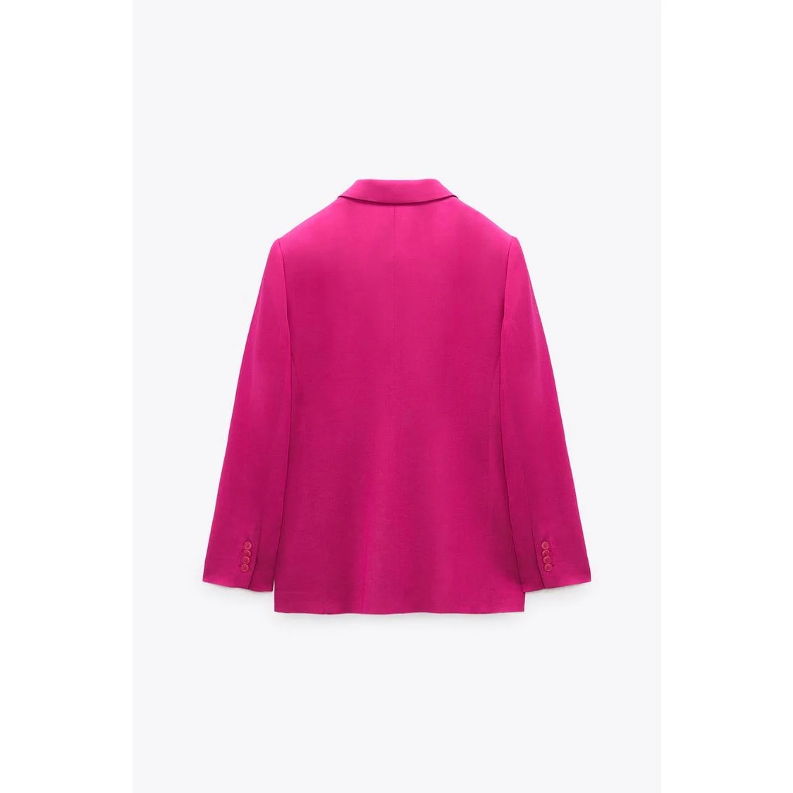 Zara Women's Fuchsia Pink Double Breasted Notch Collar Blazer Coat Jacket Sz XS - Image 13