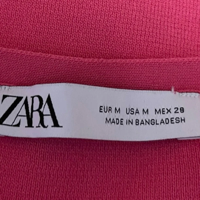 Zara Pink Knit Sleeveless Racerback Cami Camisole Crop Sweater Tank Top Size M - Image 3