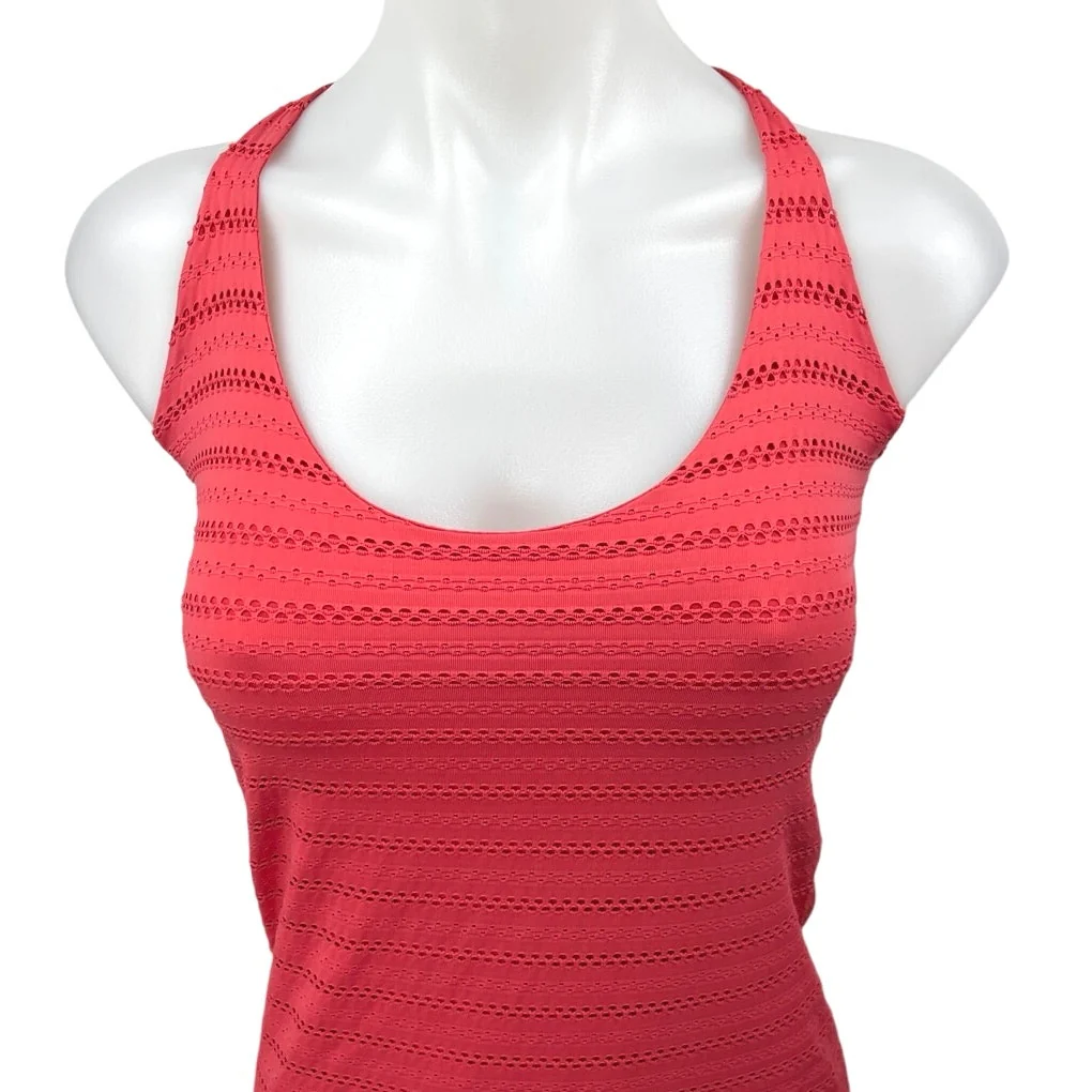 Zara Pink Sleeveless Eyelet Embroidered Cami Camisole Mini Bodycon Tank Dress S - Image 3