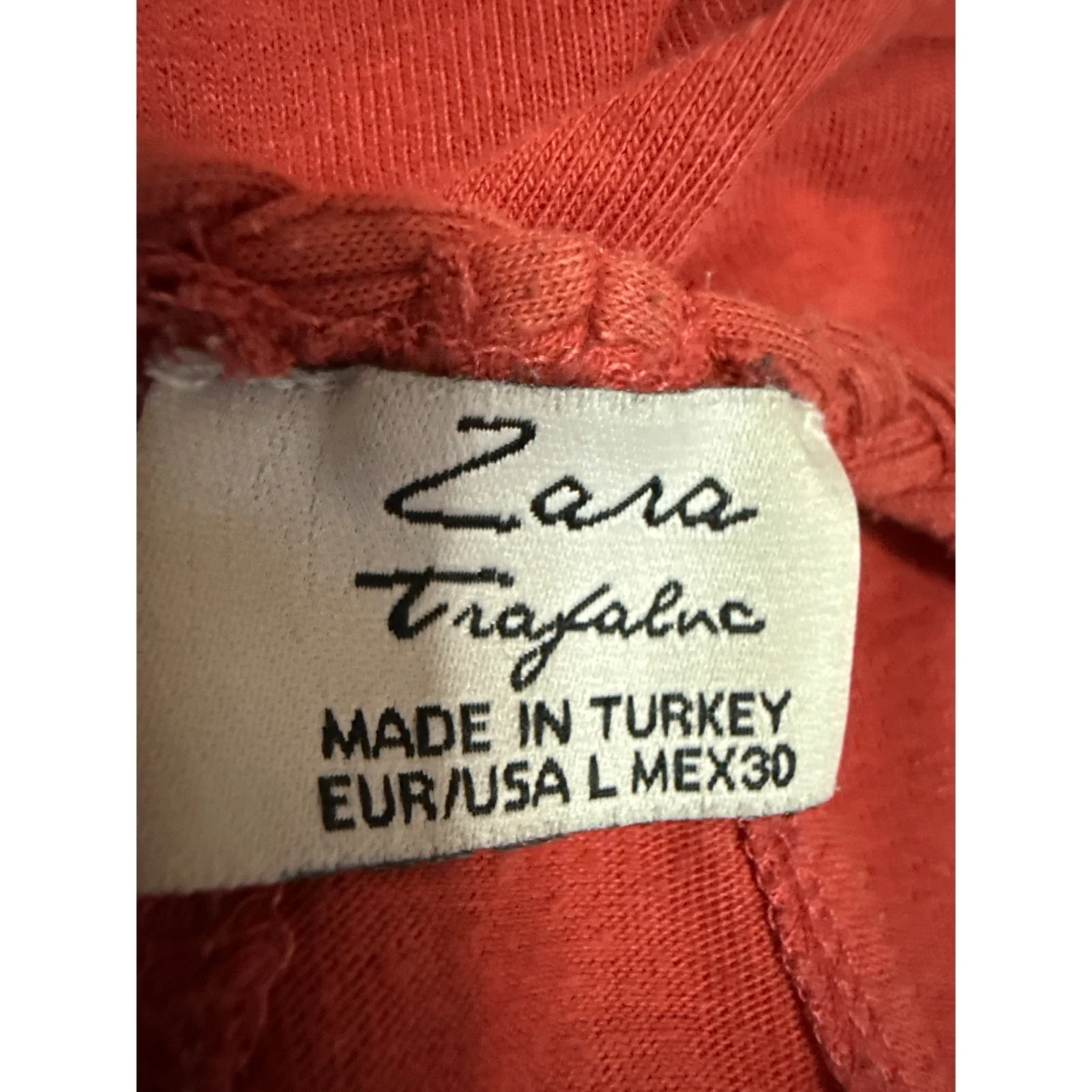 Zara Red Sleeveless Knit Braided Fringe Cami Camisole Racerback Tank Top Size L - Image 3