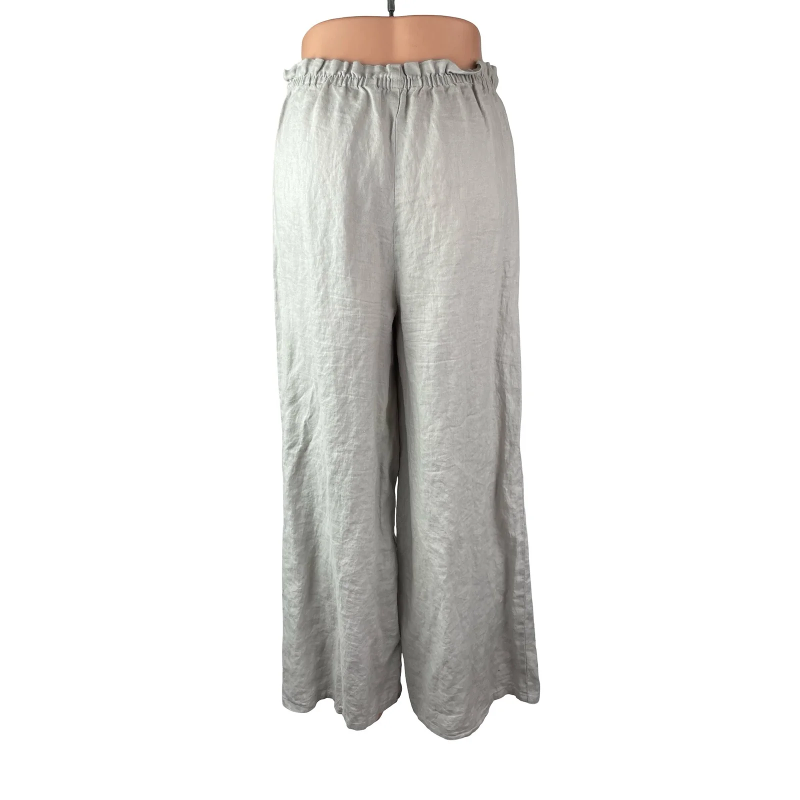 Zara Soft Touch Women's Gray High Rise Lounge Palazzo Wide Leg Trousers Pants XS - Image 2
