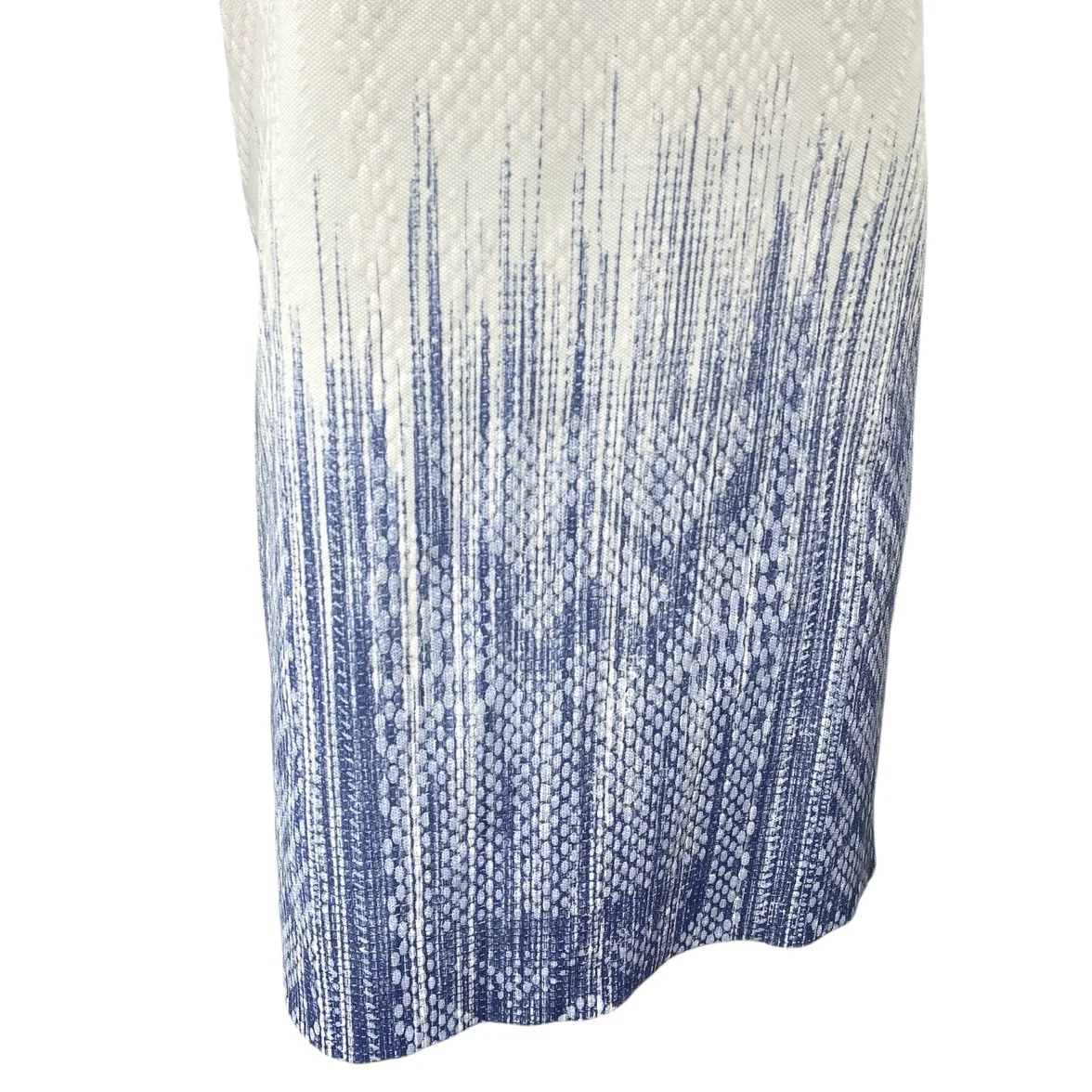 Zara White Blue Sleeveless Texture Cami Camisole Tank Mini Shift Dress Size L - Image 3
