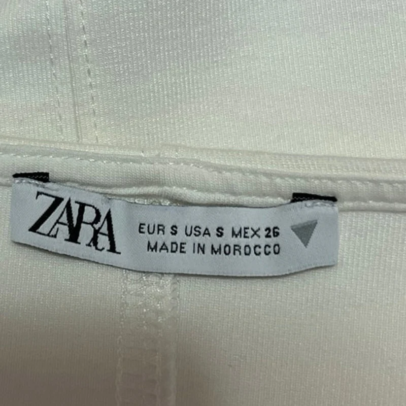Zara White Sleeveless Square Neck Cami Camisole Slip Tank Mini Dress Size S - Image 4