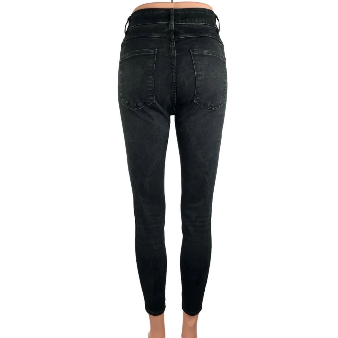 Zara Woman Premium Denim Collection Black High Rise Ankle Skinny Denim Jeans 6 - Image 3