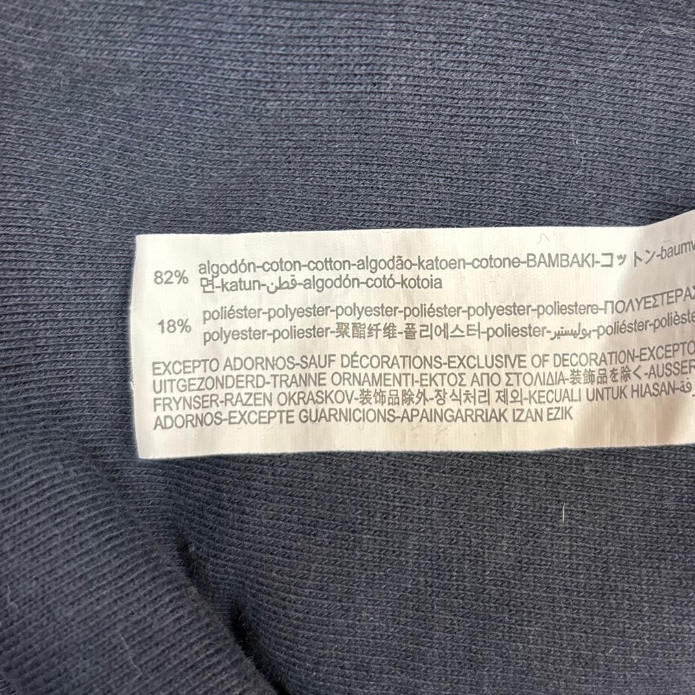 Zara Women Navy Blue Crewneck Embroidered Letter N Long Sleeve Sweatshirt Size S - Image 7