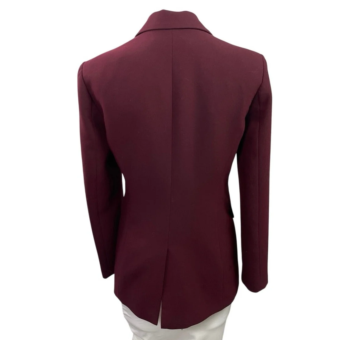 Zara Women Red Burgundy Long Sleeve Notch Lapel Blazer Coat Suit Jacket Size XS - Image 3