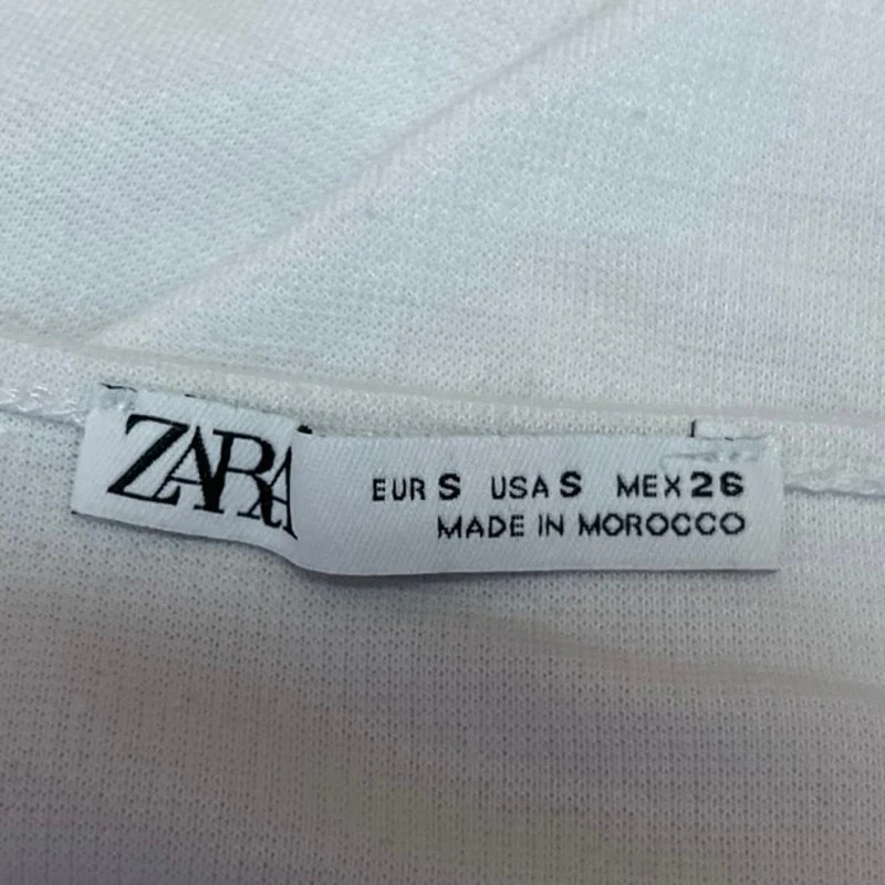 Zara Women White Sleeveless Twist Sweetheart Cami Camisole Tank Crop Top Size S - Image 3