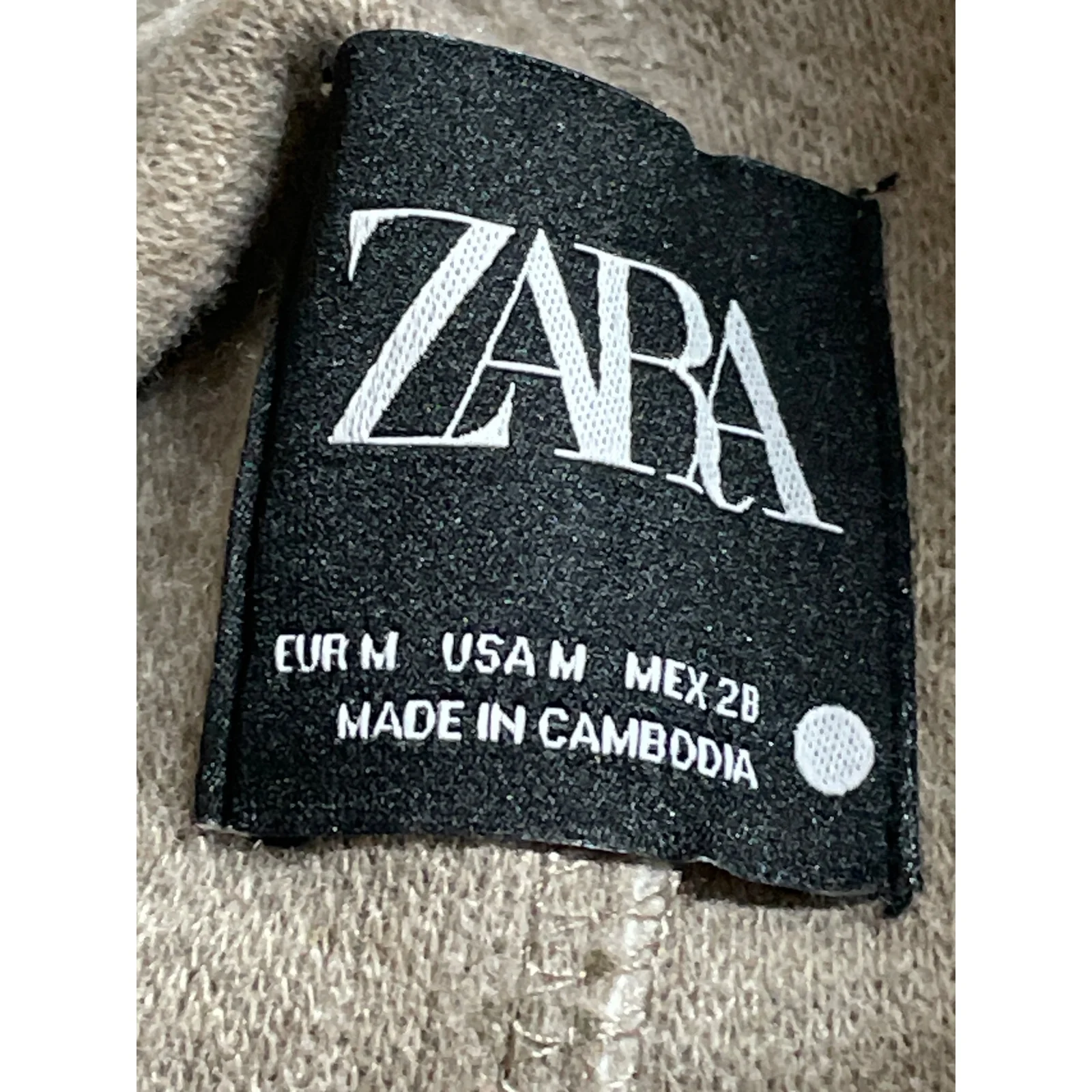 Zara Women's Beige Collared Long Sleeve Button Down Shirt Shacket Coat Jacket M - Image 5