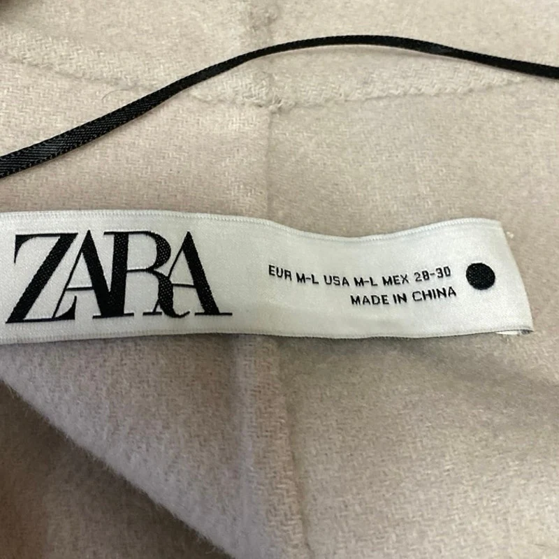 Zara Women's Beige Sleeveless Belted Pocket Long Trench Coat Jacket Size M/L - Image 4