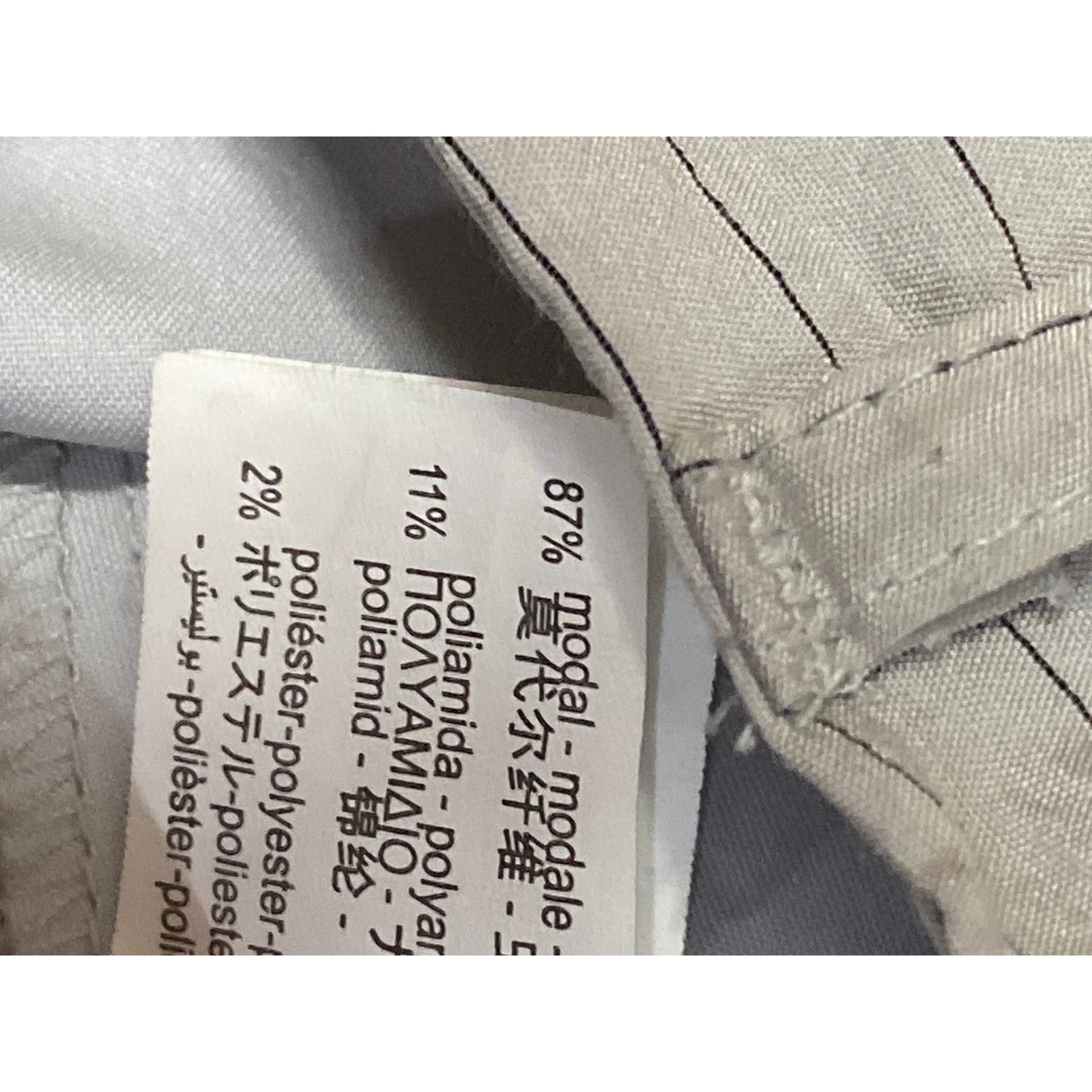 ZARA Women's Beige Stripes Pleated High Rise Wide Leg Trouser Dress Pants Size S - Image 4