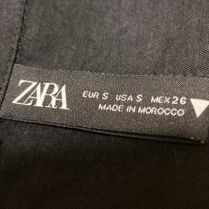 Zara Women's Black Button Front 3/4 Sleeve Wide Leg Shirt Jumpsuit Romper Size S - Image 3