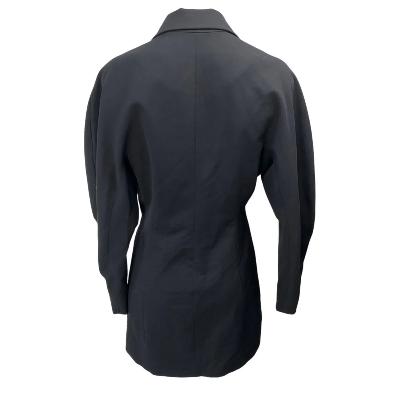 Zara Women's Black Double Breasted Notch Collar Pea Coat Blazer Jacket Size S - Image 2