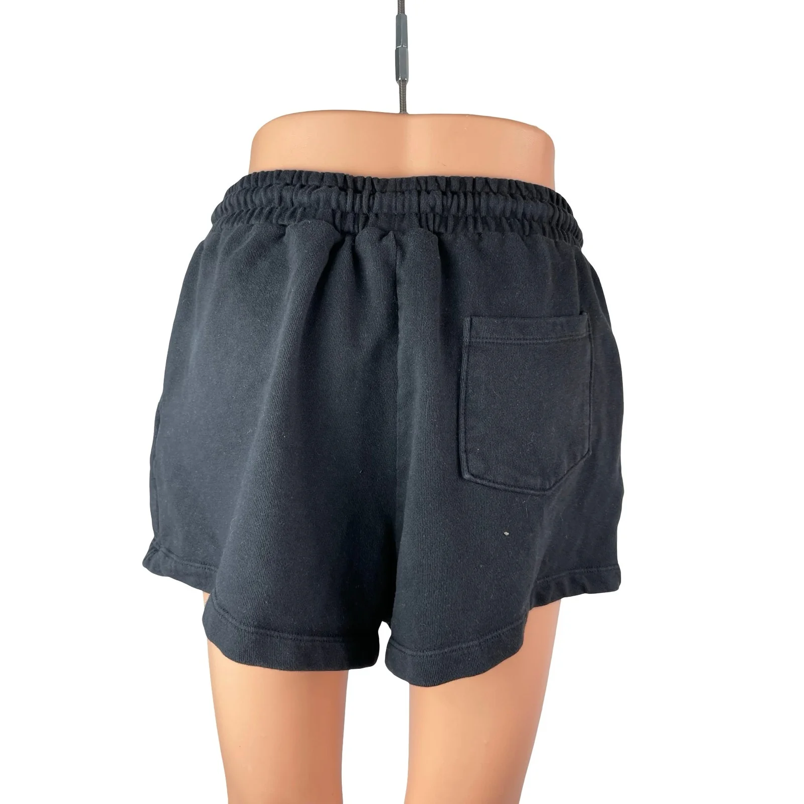 Zara Women's Black Drawstring High Rise Lounge Athletic Sweat Shorts Size L - Image 3