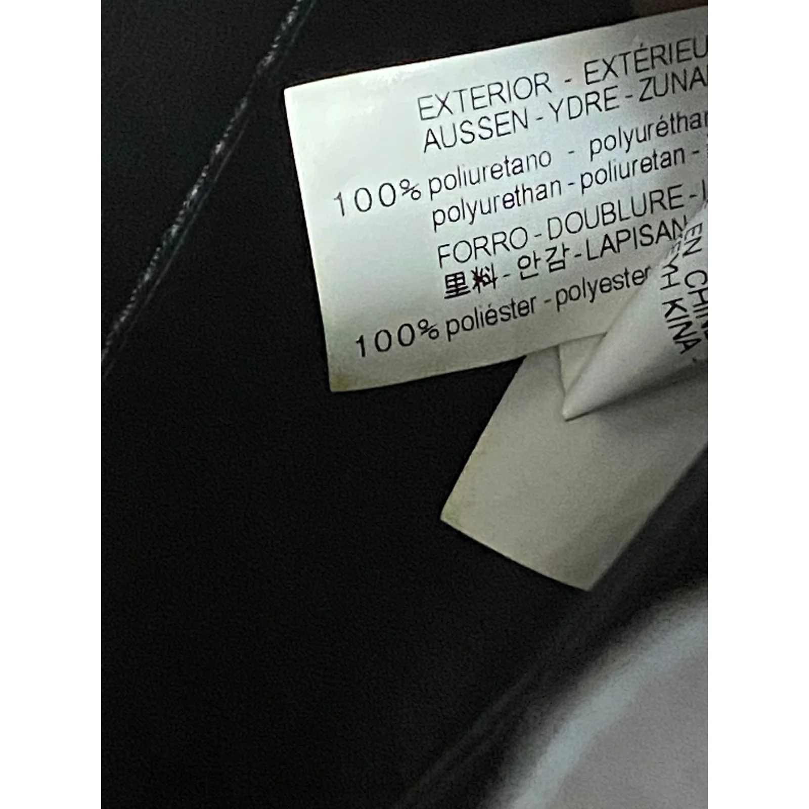 Zara Women's Black Faux Vegan Leather Tassled Drawstring Backpack Bag OS - Image 8