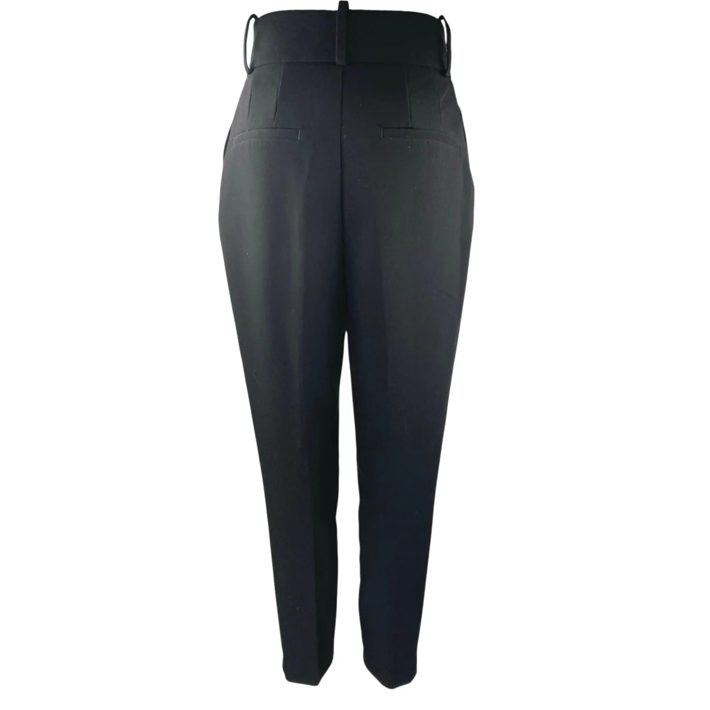 Zara Women's Black High Rise Pleated Tapered Barrel Carrot Trousers Pants Sz XS - Image 3