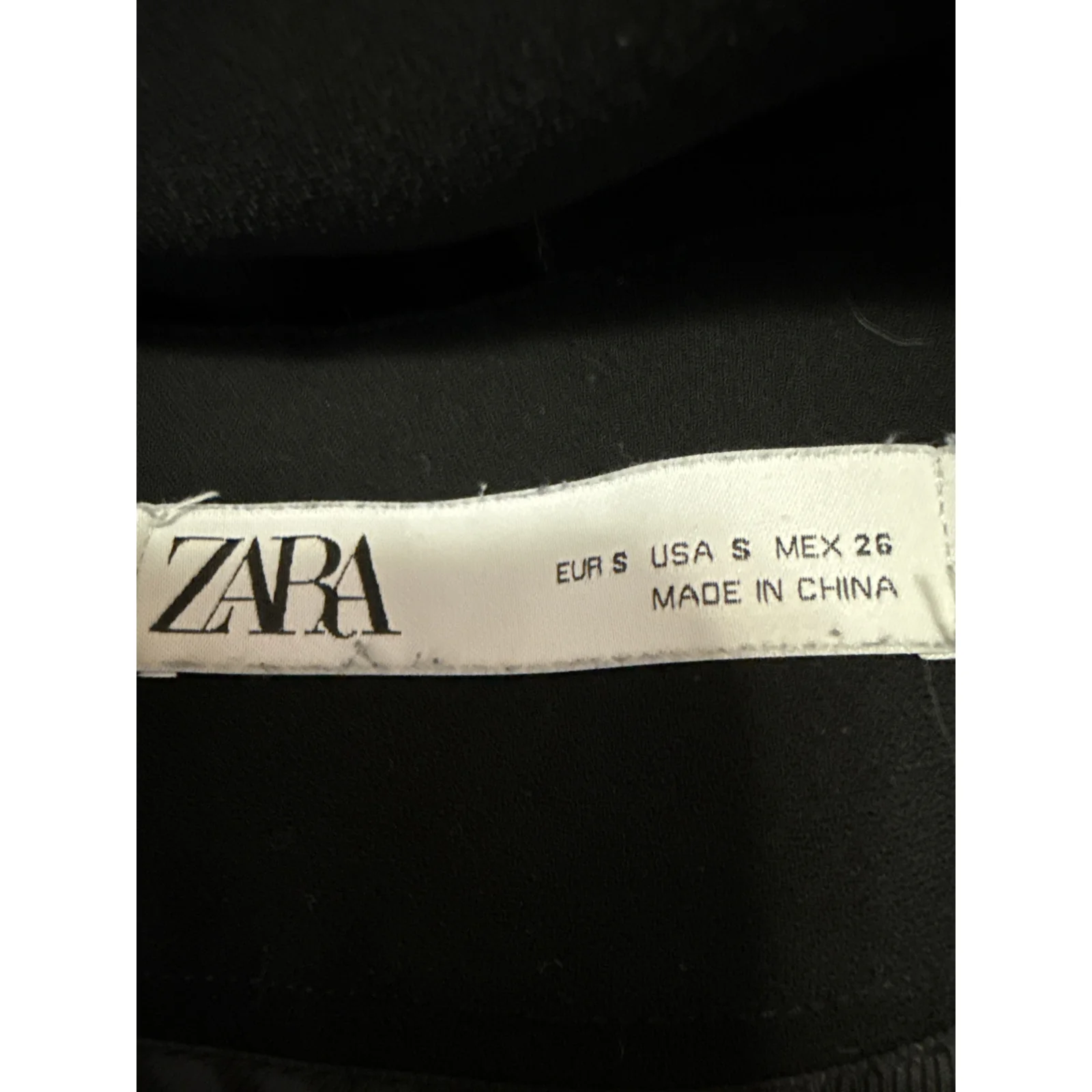 Zara Women's Black High Rise Straight Wide Leg Zipper Trousers Dress Pants Sz S - Image 4