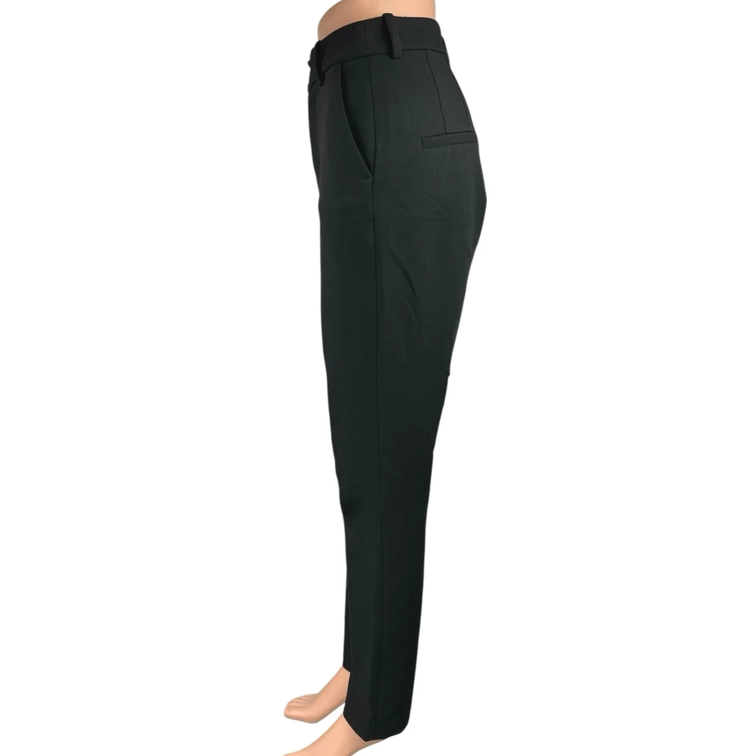 Zara Women's Black High Waist Straight Skinny Ankle Trousers Dress Pants Size 4 - Image 2