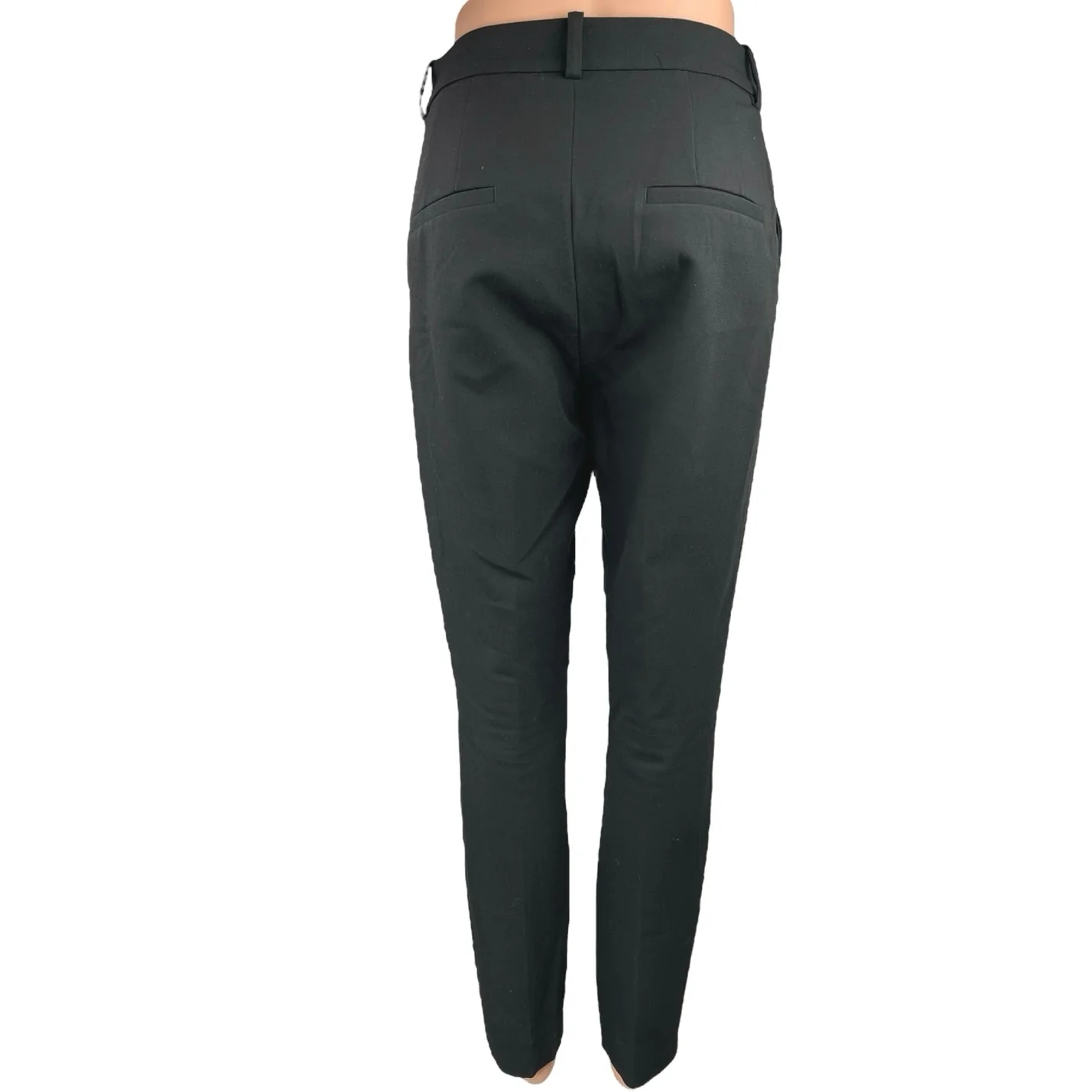 Zara Women's Black High Waist Straight Skinny Ankle Trousers Dress Pants Size 4 - Image 3