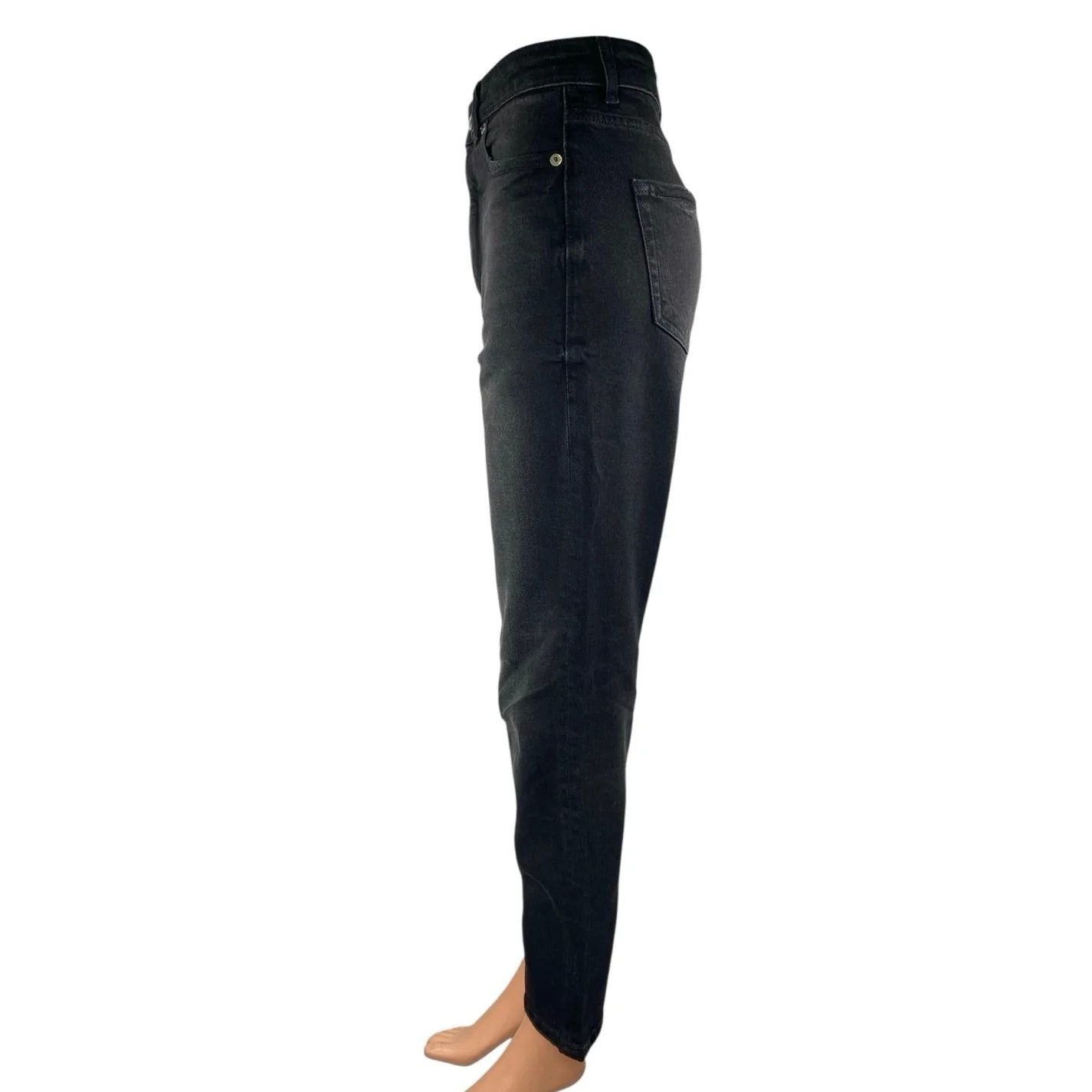 Zara Women's Black High Waisted Baggy Straight Leg Denim Jeans Pants Size 4 - Image 2