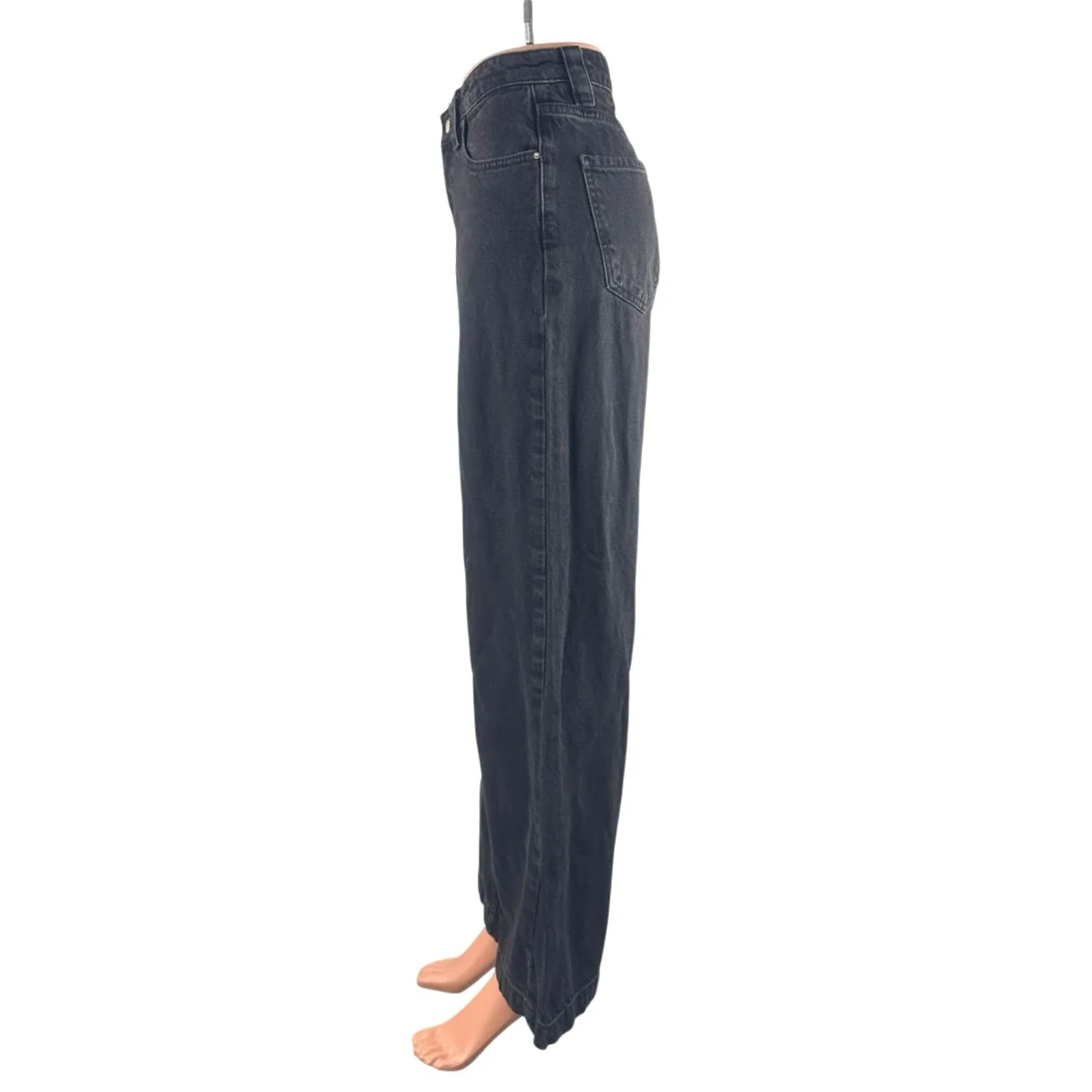 Zara Women's Black High Waisted Baggy Wide Leg Y2k Casual Denim Jeans Size 4 - Image 2
