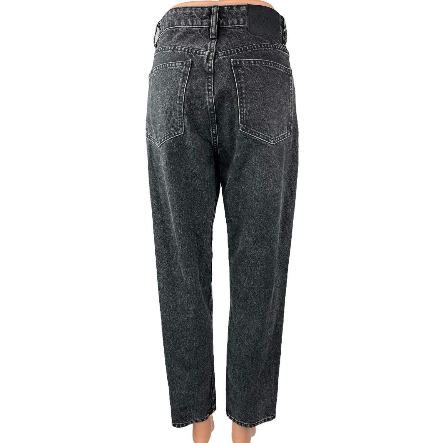 Zara Women's Black High Waisted Casual Straight Cropped Denim Jeans Size 4 - Image 3