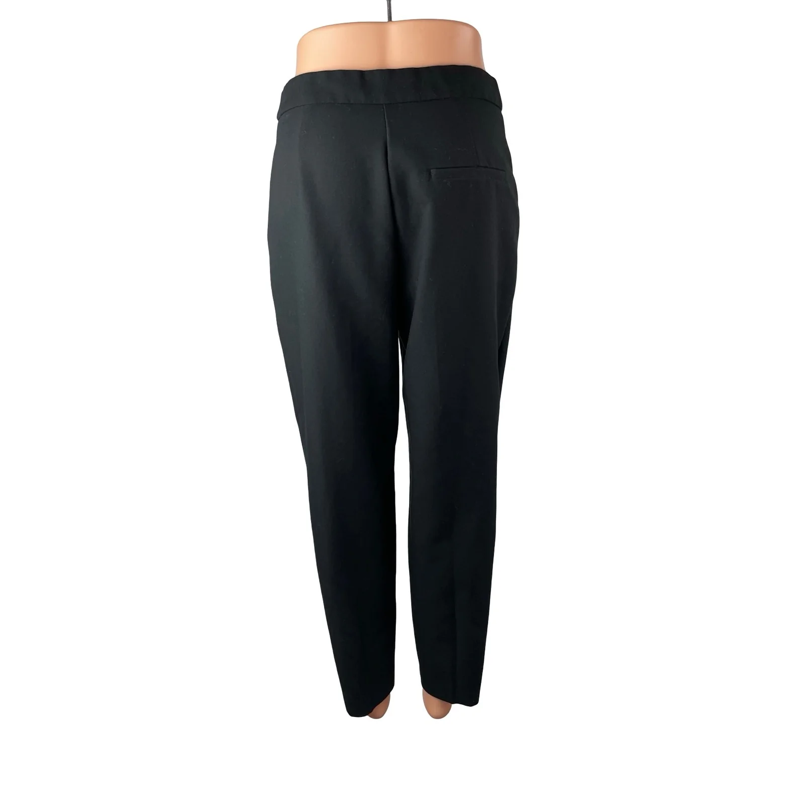 Zara Womens Black High Waisted Pintuck Straight Leg Trousers Dress Pants Size M - Image 4