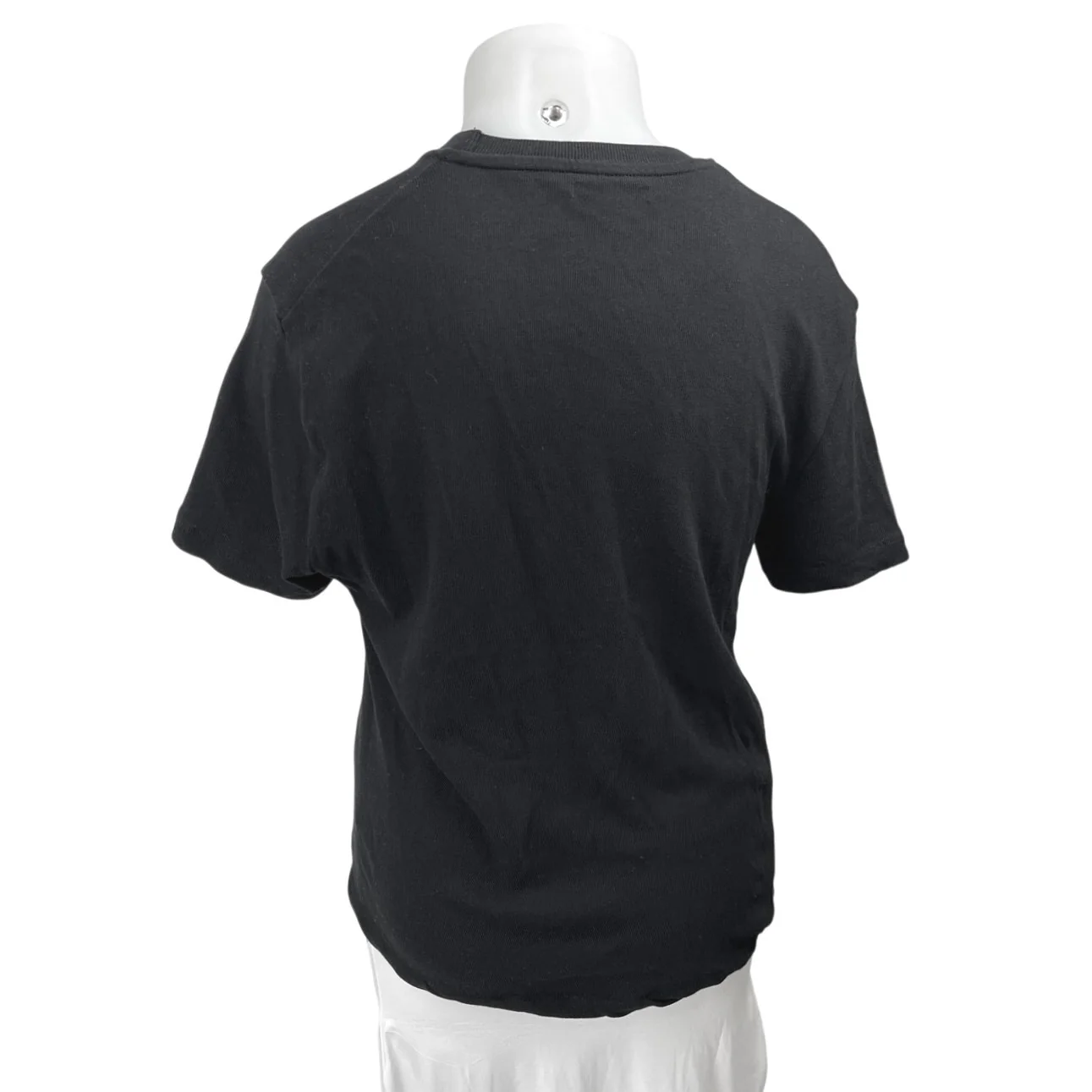 Zara Women's Black Knit Short Sleeve Crew Neck Classic Tee T-Shirt Top Size XL - Image 2