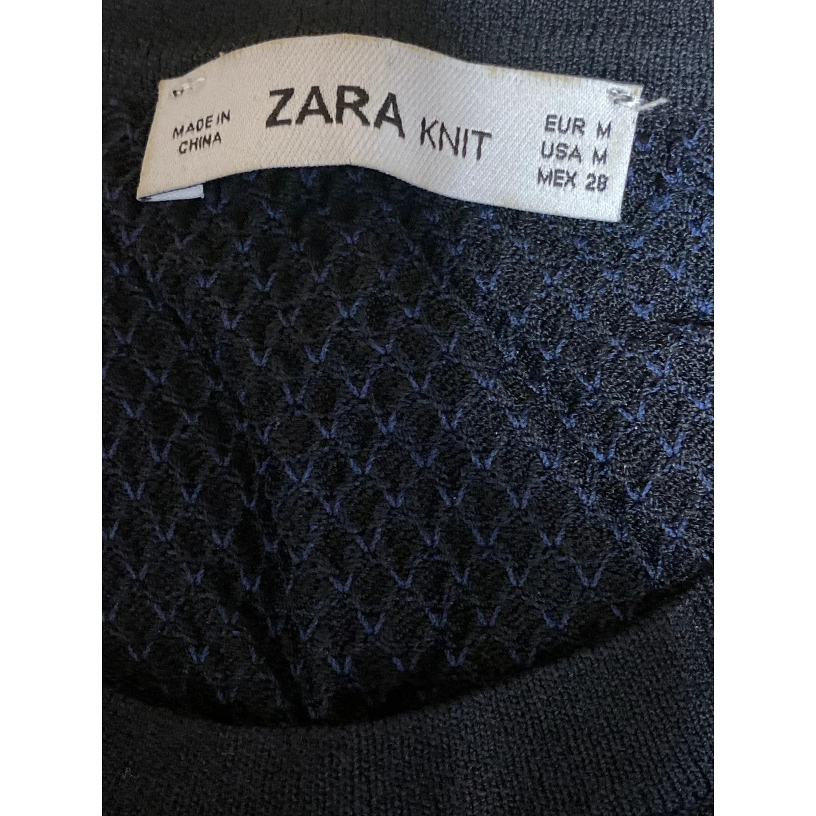 Zara Women's Black Knit Short Sleeve Crew Neck Sweater T Shirt Tee Top Size M - Image 5