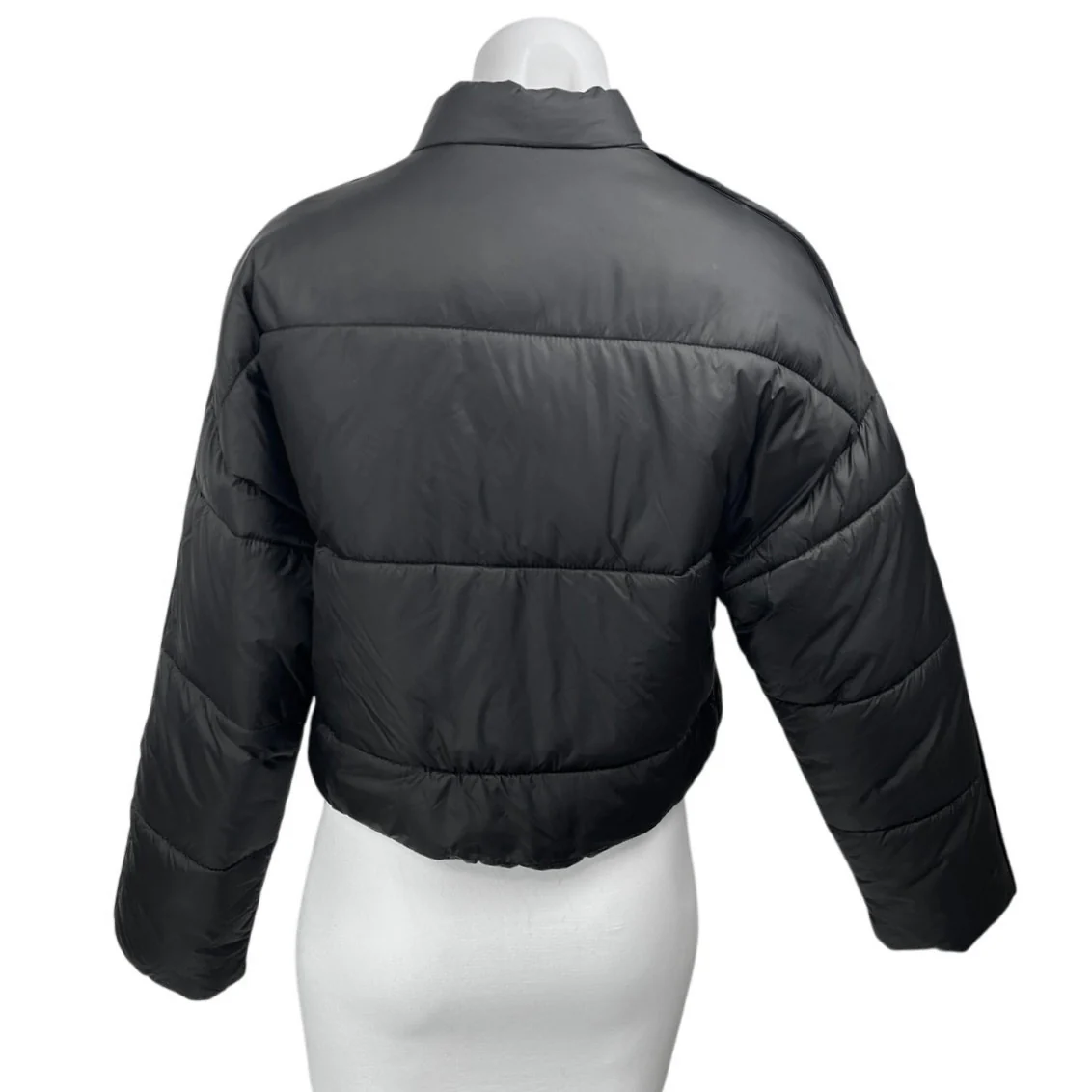 Zara Women's Black Long Sleeve Quilted Puffer Outdoor Winter Coat Jacket Size S - Image 2