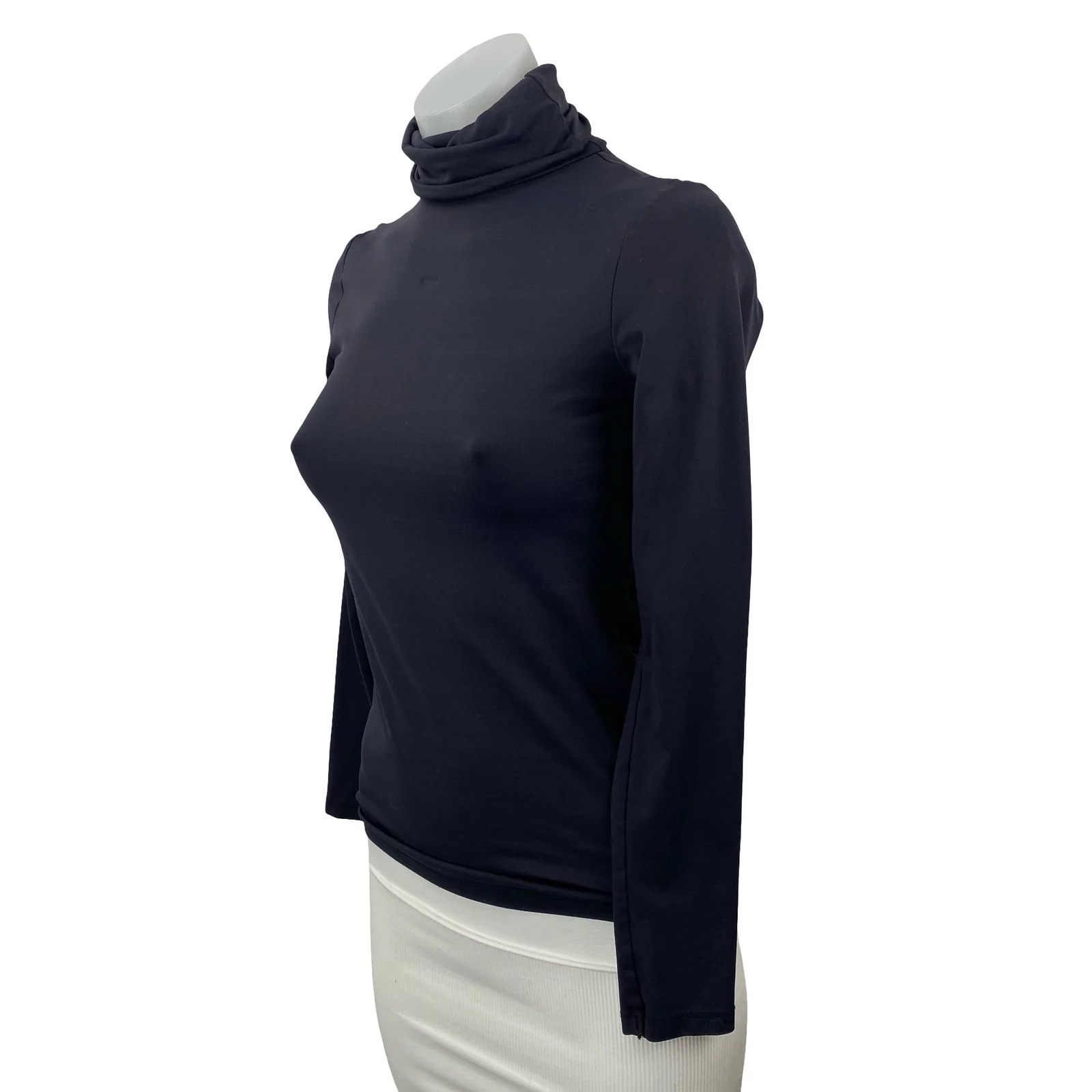 Zara Women's Black Long Sleeve Turtleneck Slim Fit Pullover Blouse Top Size S - Image 3