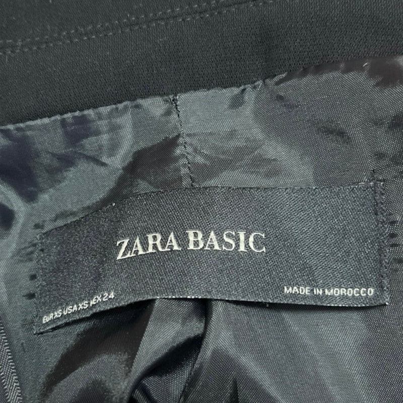 Zara Women's Black Open Front Notch Collar Pockets Blazer Coat Jacket Size XS - Image 3