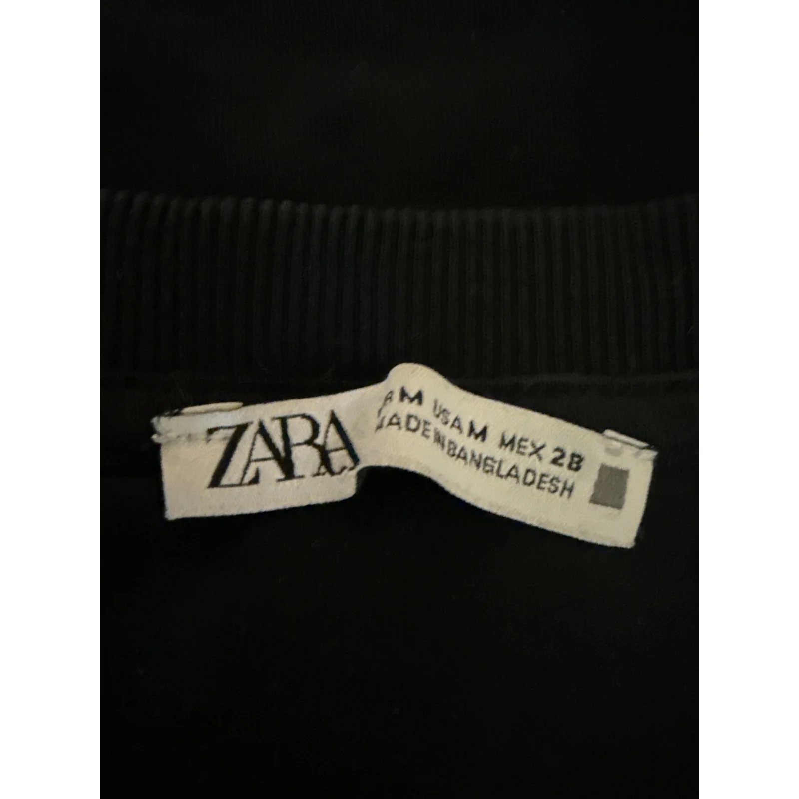 Zara Women's Black Short Sleeve Crew Neck Basic Casual T Shirt Tee Top Size M - Image 3