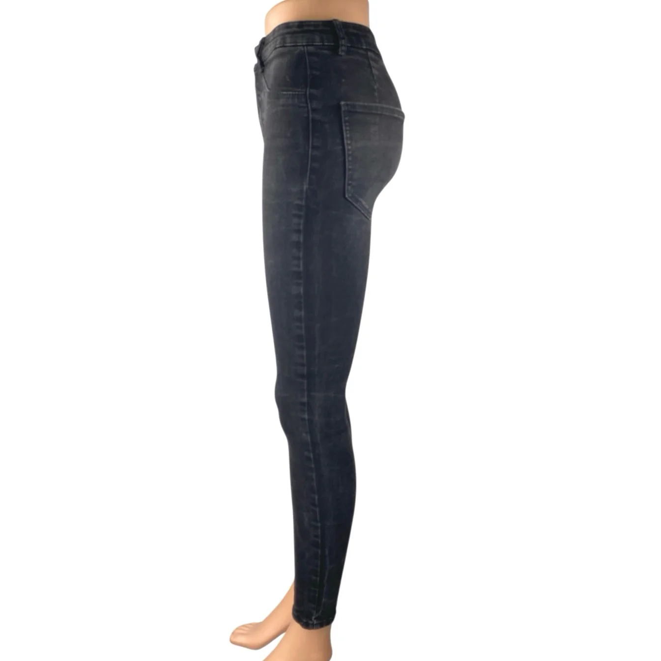 Zara Women's Black Skinny Leg High Waisted Slim Fit Denim Jeans Pants Size 4 - Image 2