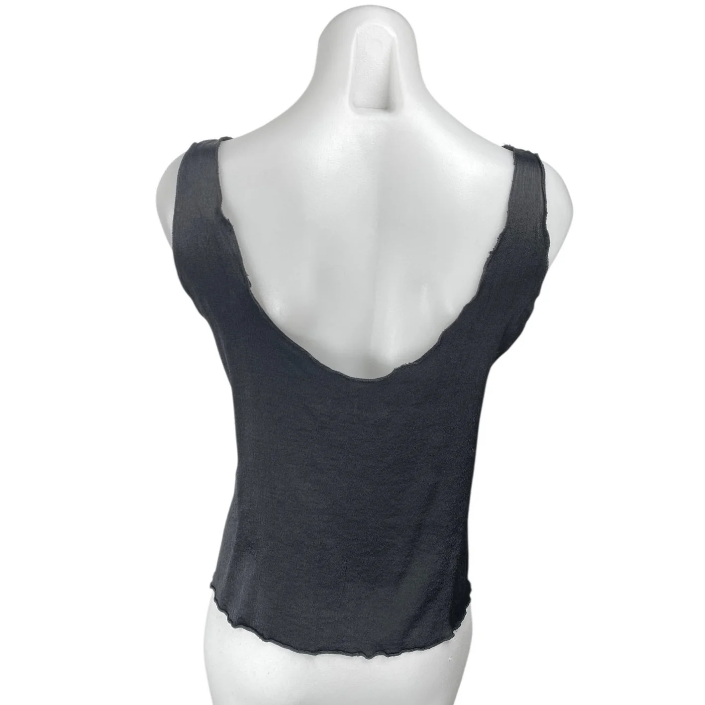 Zara Women's Black Sleeveless Scoop Neck Cami Camisole Crop Tank Top Size L - Image 2