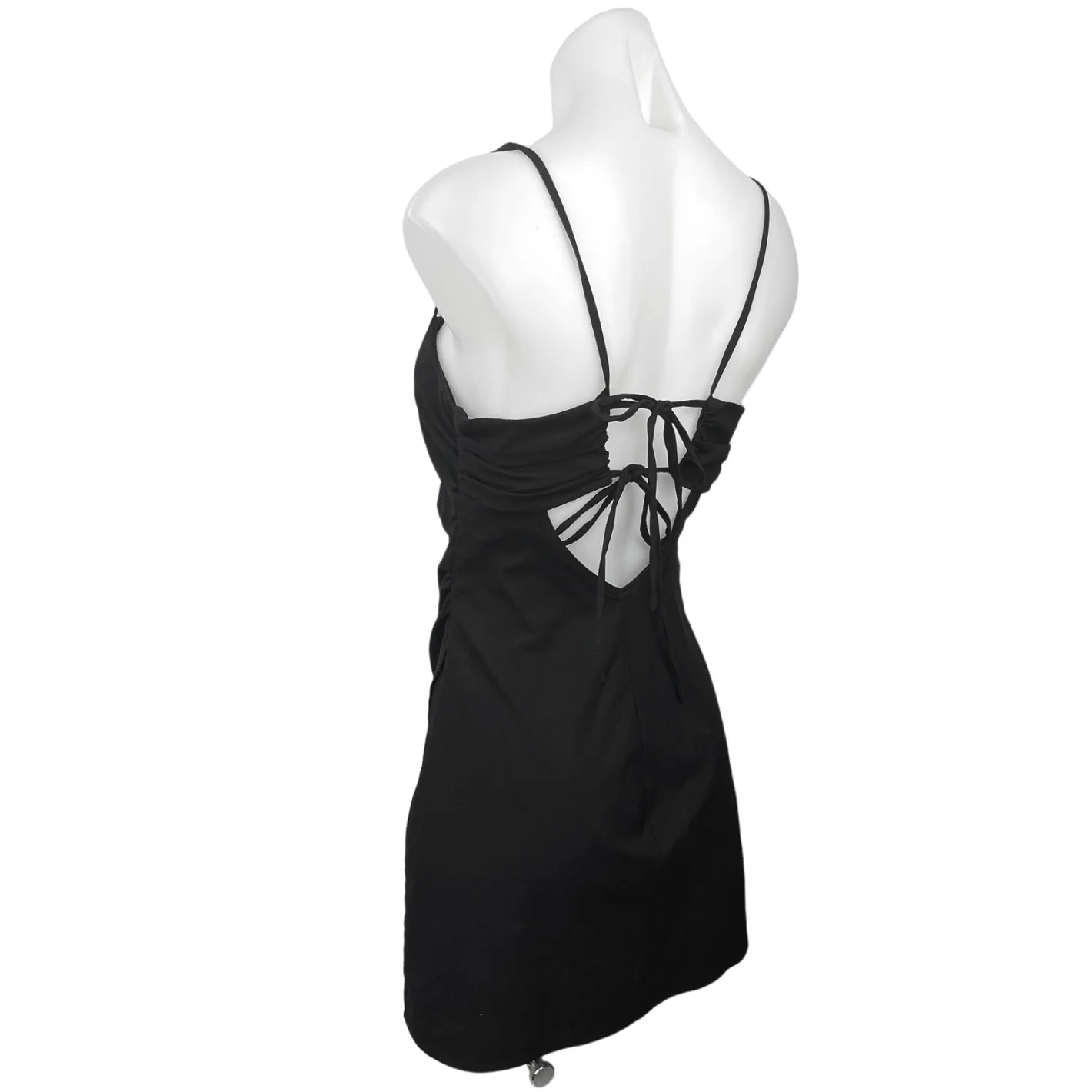 Zara Women's Black Square Neck Sleeveless Mini Camisole A-Line Tank Dress Size S - Image 3